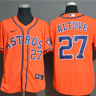 Astros 27 Jose Altuve Orange 2020 Nike Flexbase Jersey
