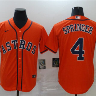 Astros 4 George Springer Orange 2020 Nike Cool Base Jersey