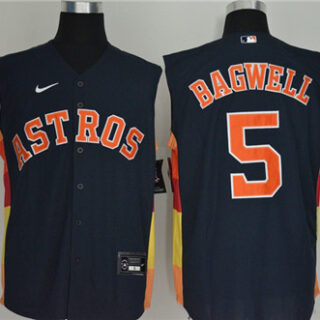 Astros 5 Jeff Bagwell Navy Nike Cool Base Sleeveless Jersey