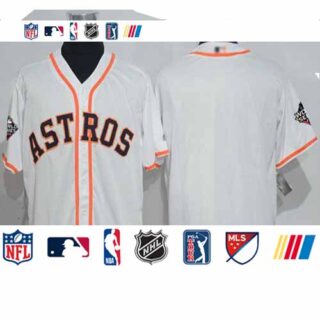 Astros Blank White New Cool Base 2019 World Series Bound Stitched Baseball Jersey