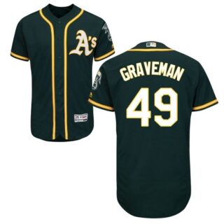 Athletics #49 Kendall Graveman Green Flexbase Authentic Collection Stitched Baseball Jersey