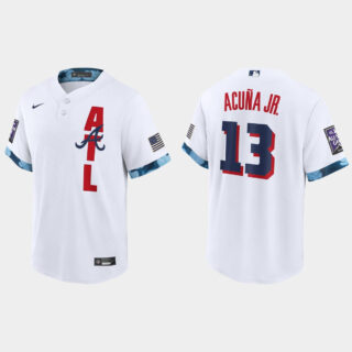 Atlanta Braves #13 Ronald Acuna Jr. 2021 Mlb All Star Game Fan's Version White Jersey