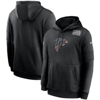 Atlanta Falcons 2020 NFL Crucial Catch Sideline Performance Pullover Hoodie Black