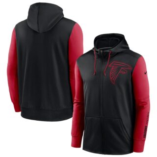 Atlanta Falcons Black Red Fan Gear Mascot Performance Full-Zip Hoodie