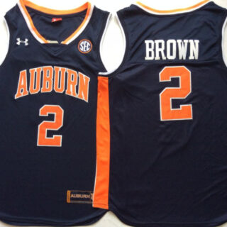 Auburn Tigers 2 Bryce Brown Navy College Basketball Jersey