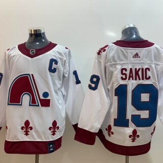 Avalanche 19 Joe Sakic White 2020-21 Reverse Retro Adidas Jersey