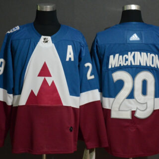 Avalanche 29 Nathan MacKinnon Blue Red 2020 NHL Stadium Series Adidas Jersey
