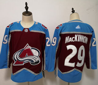Avalanche 29 Nathan MacKinnon Burgundy Adidas Jersey