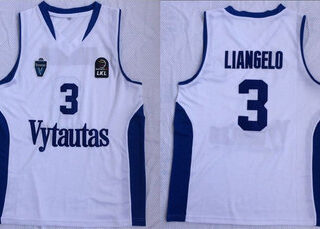 BC Prienai 3 Liangelo Ball White Basketball Jersey