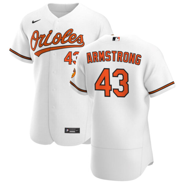 Baltimore Orioles #43 Shawn Armstrong Men's Nike White Home 2020 Authentic Player MLB Jersey