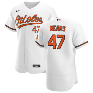 Baltimore Orioles #47 John Means Men's Nike White Home 2020 Authentic Player MLB Jersey