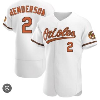 Baltimore Orioles HENDERSON #2 White Flexbase Jersey