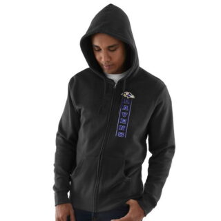 Baltimore Ravens Hook And Ladder Full Zip Hoodie Black