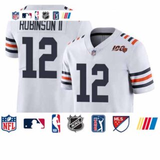 Bears #12 Allen Robinson II White Alternate Youth Stitched Football Vapor Untouchable Limited 100th Season Jersey