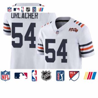 Bears #54 Brian Urlacher White Alternate Men's Stitched Football Vapor Untouchable Limited 100th Season Jersey