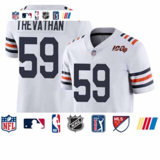 Bears #59 Danny Trevathan White Alternate Men's Stitched Football Vapor Untouchable Limited 100th Season Jersey