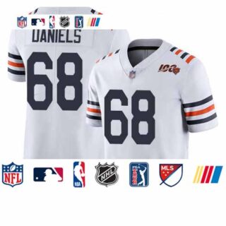 Bears #68 James Daniels White Alternate Men's Stitched Football Vapor Untouchable Limited 100th Season Jersey