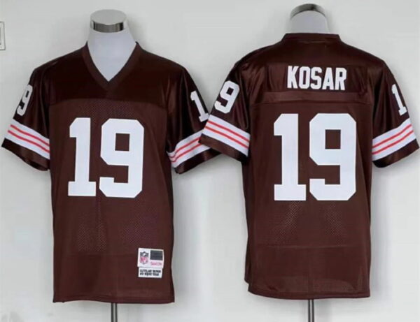 Men's Bernie Kosar #19 Cleveland Browns Jersey Mitchell & Ness
