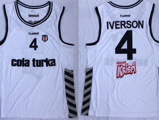 Besiktas 4 Allen Iverson White Basketball Jersey