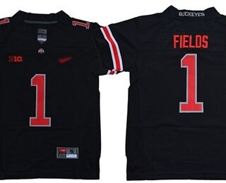 Black(Red No.) Limited Stitched Youth College Jersey