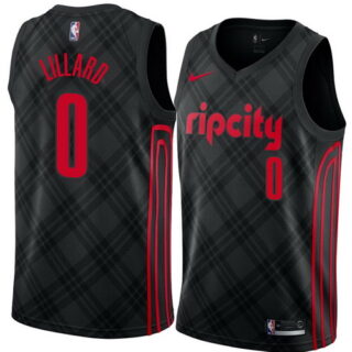 Blazers 0 Damian Lillard Black 2018-19 City Edition Nike Swingman Jersey