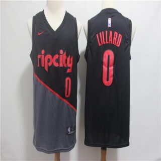 Blazers 0 Damian Lillard Black 2018-19 City Edition Nike Swingman Jersey
