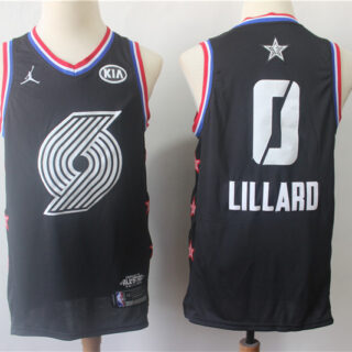 Blazers 0 Damian Lillard Black 2019 NBA All-Star Game Jordan Brand Swingman Jersey