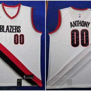 Blazers #00 Carmelo Anthony White 2019-20 Nike Swingman Jersey
