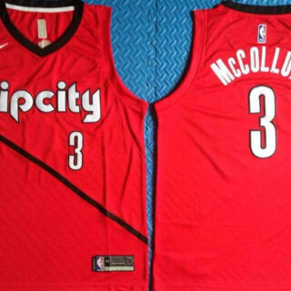 Blazers 3 C.J. McCollum Red City Edition Nike Swingman Jersey