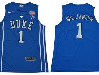 Blue Devils #1 Zion Williamson Blue Basketball Elite Stitched NCAA Jersey