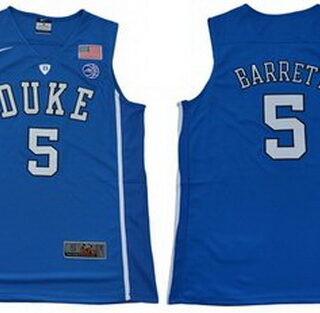 Blue Devils #5 R.J. Barrett Blue Basketball Elite Stitched NCAA Jersey