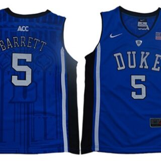 Blue Devils #5 R.J. Barrett Blue Black Basketball Elite Stitched Youth College Jersey