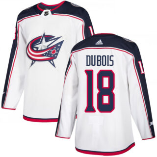 Blue Jackets #18 Pierre-Luc Dubois White Road Authentic Stitched Hockey Jersey