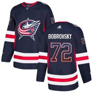 Blue Jackets 72 Sergei Bobrovsky Navy Drift Fashion Adidas Jersey