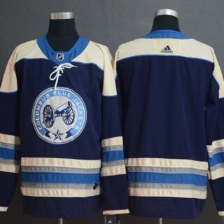 Blue Jackets Blank Navy Adidas Jersey