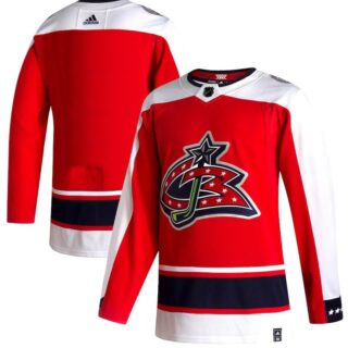 Blue Jackets Blank Red 2020-21 Reverse Retro Adidas Jersey