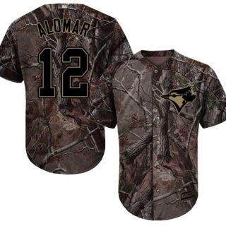 Blue Jays #12 Roberto Alomar Camo Realtree Collection Cool Base Stitched Youth Baseball Jersey