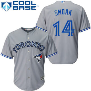 Blue Jays #14 Justin Smoak Grey New Cool Base Stitched Baseball Jersey