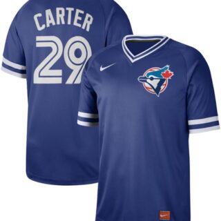 Blue Jays #29 Joe Carter Royal Authentic Cooperstown Collection Stitched Baseball Jersey