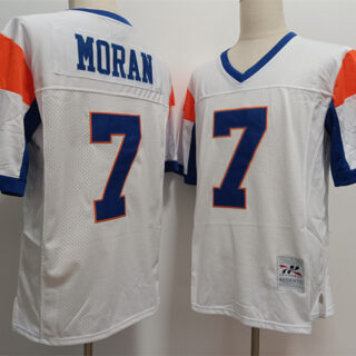 Blue Mountain State #7 Alex Moran White Stitched Football Jersey