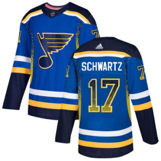 Blues 17 Jaden Schwartz Royal Drift Fashion Adidas Jersey