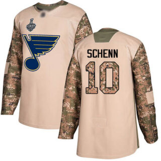 Blues #10 Brayden Schenn Camo Authentic 2017 Veterans Day Stanley Cup Final Bound Stitched Youth Hockey Jersey