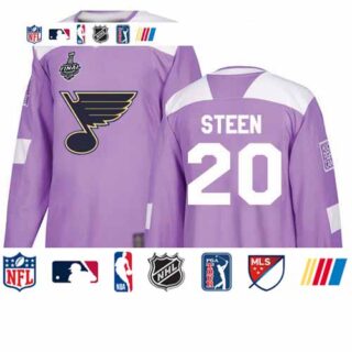 Blues #20 Alexander Steen Purple Authentic Fights Cancer Stanley Cup Final Bound Stitched Hockey Jersey