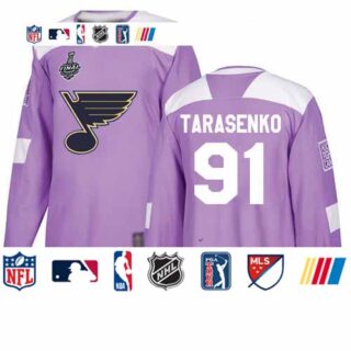 Blues #91 Vladimir Tarasenko Purple Authentic Fights Cancer Stanley Cup Final Bound Stitched Hockey Jersey