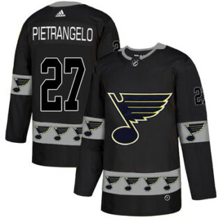 Blues 27 Alex Pietrangelo Black Team Logos Fashion Adidas Jersey