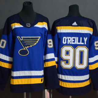 Blues 90 Ryan O'Reilly Blue Adidas Jersey