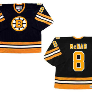 Boston Bruins #8 PETER McNAB 1978 CCM Vintage Throwback Away NHL Hockey Jersey