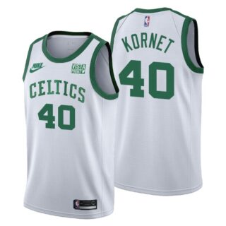 Boston Celtics #40 Luke Kornet Men's Nike Releases Classic Edition NBA 75th Anniversary Jersey White