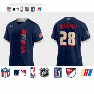 Boston Red Sox #28 J.D. Martinez 2021 Mlb All Star Game Authentic Navy Jersey