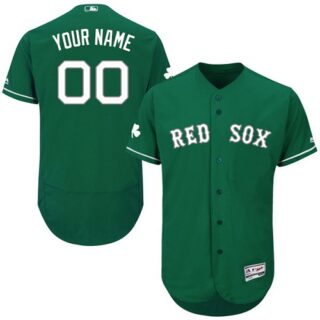 Boston Red Sox Green Celtic Flexbase Men's Customized Jersey